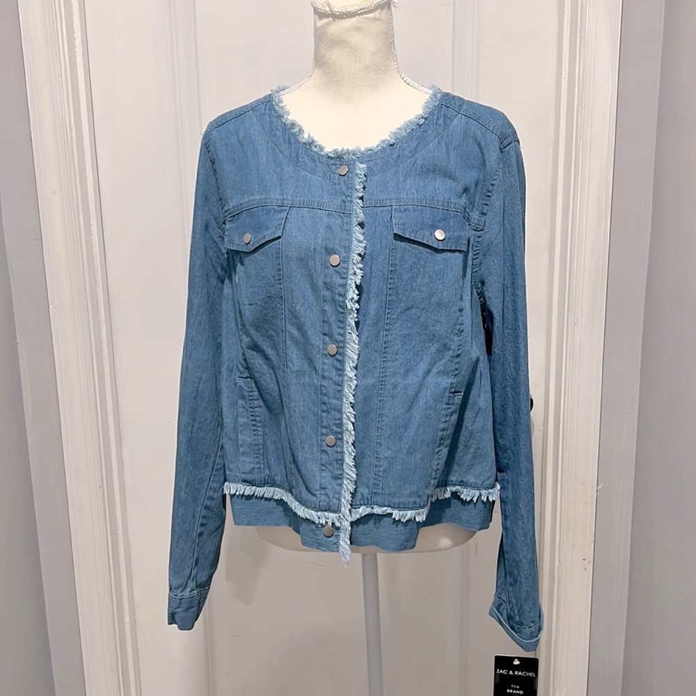 NWT Zac & Rachel light weight denim jacket snap buttons 3/$20